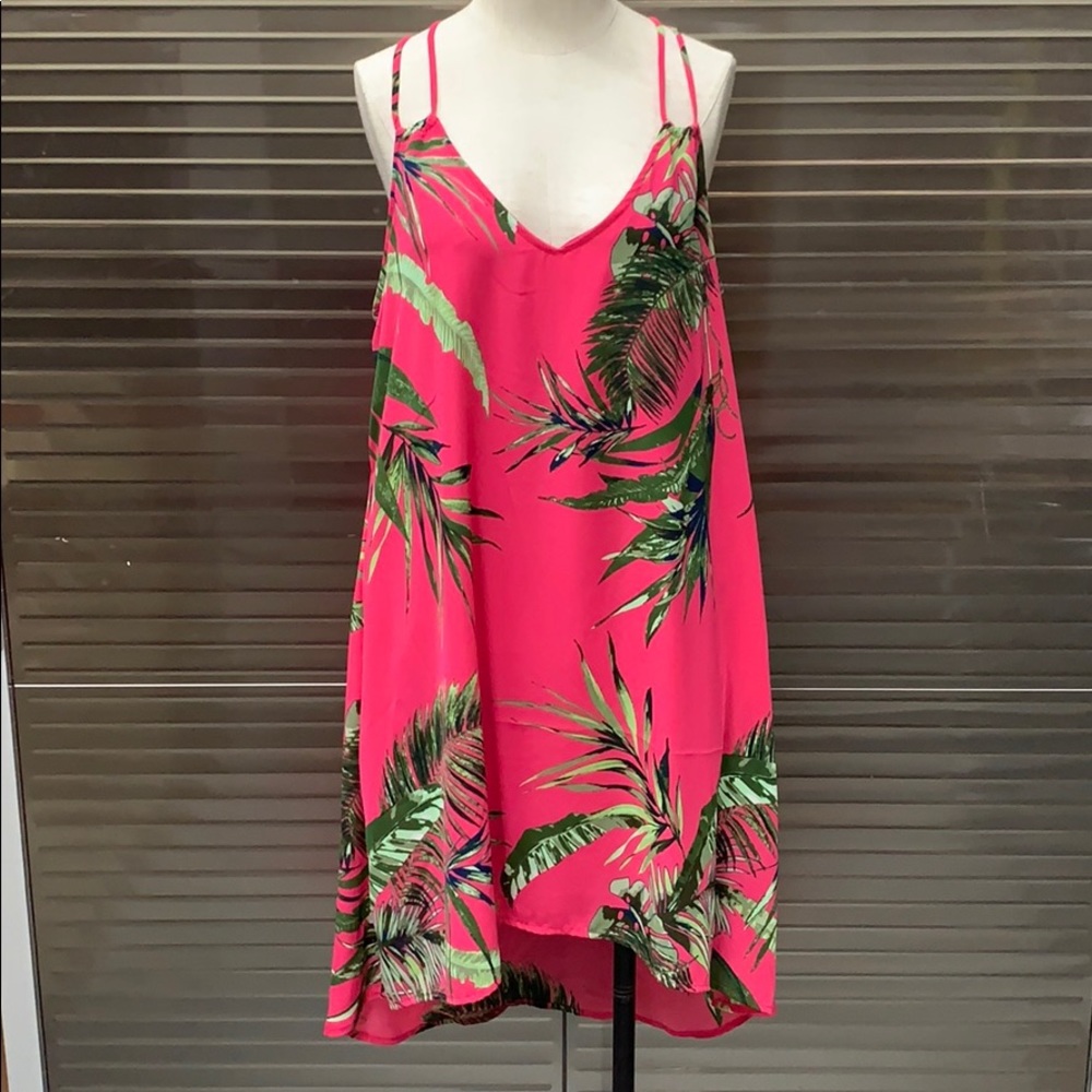 Carmella fuschia floral dress